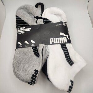Puma 6 pack Boys Sport Style Low Cut Socks